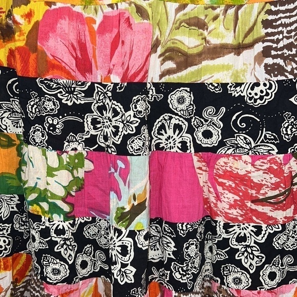 Free PEOPLE Colourful Baby Doll Style Bohemian 90s Dress size Xsmall fits Small - Picture 12 of 15